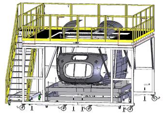 Work Platform Designed to Fit Around Tooling