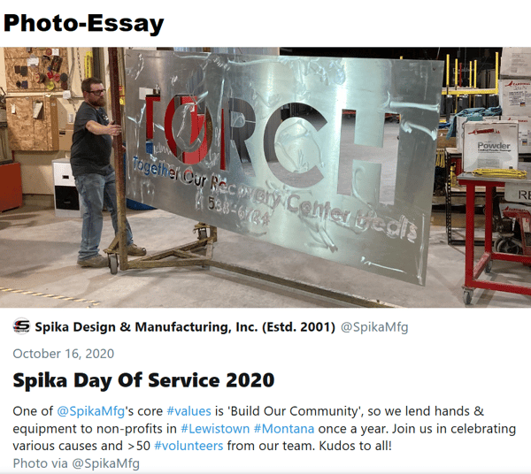 Spika Day of Service 2020 - @SpikaMfg Twitter Moment-1